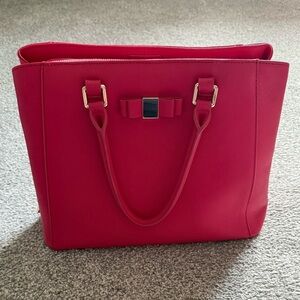 Danier Pink Tote Bag with Structured Design and Saffiano Finish